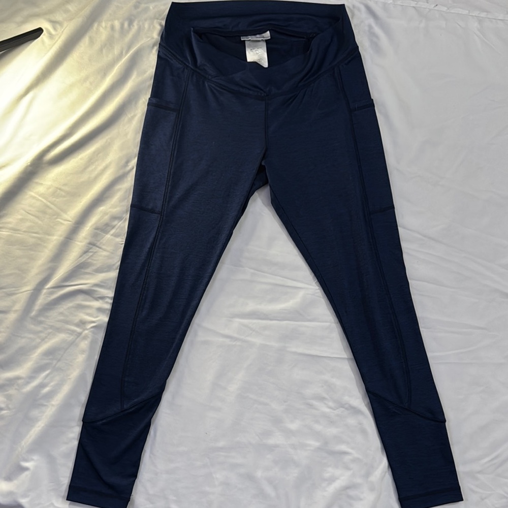 MOTHERHOOD MATERNITY Navy Blue High-Waisted Leggings size small
